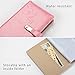 Business Card Holder Book, AHGXG Business Card Book Case PU Leather with Magnets Organization Binder Name ID Card Holder for Men & Women, Up to 200-300 Cards Capacity (150 Cells), Pink Color