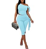Vssjavun Women's 2 Piece Outfits Sexy Sleeveless