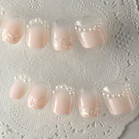 Amazon ゆずネイル ネイルチップ ピンク系 フレンチ ブロッキング シンプル きれい ウェディング デート ドレス 結婚式 お呼ばれ ゲスト B Q Ccp ゆずネイル ネイルチップ 通販