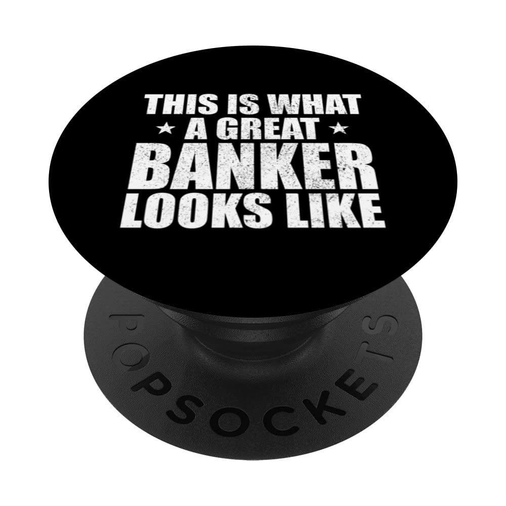 Great banker funny job dad PopSockets Swappable PopGrip