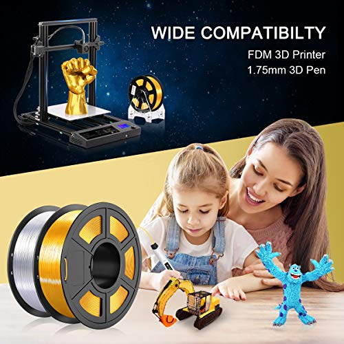Shiny-Silk-Silver-LightGold-PLA-Filament-175mm3D-Warhorse-PLA-3D-Printer-Filament2KGSpoolMetal-Shiny-PLA-Printing-MaterialsDimensional-Accuracy-002-mm