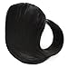 OneDor® Side Swept Clip in Clip on Hair Bang Hair Extension Hair Piece (1B-Off Black)