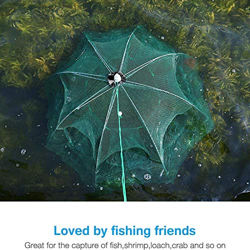 yummyfood Köderfischreuse Nylon Fischernetz Automatisch Faltbarer Fisch Reuse Für Fische, Garnelen, Krabben, 6/10/16… – Bild 4