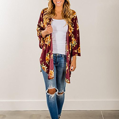 image for Tsmile Womens Blouse Oversized Cardigan Fashion Autumn Print Bohemia C