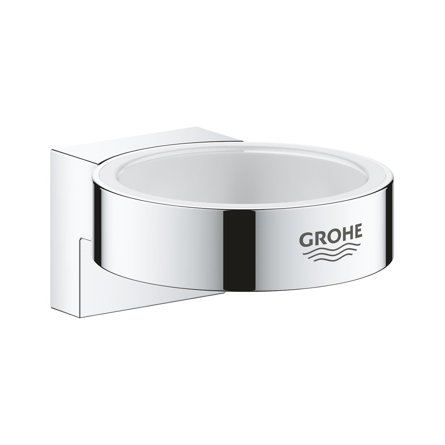 GROHE Selection Holder for Use with GROHE Selection Glass Or Soap Dispenser, Concealed Fastening, Chrome 41027000
