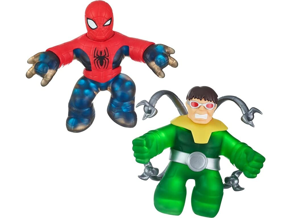 Heroes of Goo Jit Zu Bandai Marvel Action Figure – Pack of 2 Spiderman VS DR Octopus Multicolour CO41378
