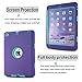 MAKEIT CASE for iPad Mini Case for iPad Mini 2 Case 3in1 Hybrid Shockproof Case for iPad Mini 1 2 3 Generation (Purple/Light Green)