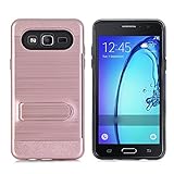 Galaxy On5 Case,AutumnFall Hybrid Dual Layer Armor Defender Protective Case Cover with Kickstand for Samsung Galaxy On5 G550 (Rose Gold)