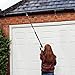 Gutter Cleaning Tool - Roof Retractable Gutter Cleaner, Telescoping Pole, Best Garden Hose Flexible Wand for Window Cleaning Washer Extendable House Clean Kit