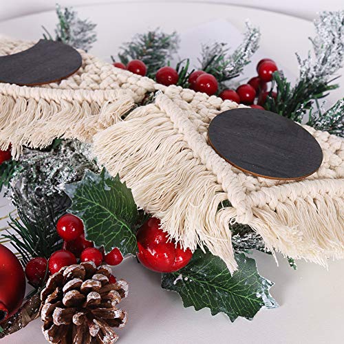 Macrame Moon Phase Wall Hanging, Moon Wall Decor Cotton Tassel Garland