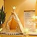 little dove Pet Teepee House Fold Away Pet Tent Furniture Cat Bed with Pad 28 Inch Beige Onethumb 1