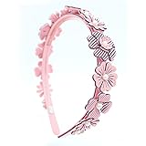 Bridal Hair Bands - Luxury Pearls Flowers Headbands for Women Girls Beauty French Styles Hair Accessory Jewelry - Rhinestone Cellulose Acetate Hair Ornament - Pink Tiara for Hair Products Wear