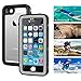meritcase iPhone 5S Waterproof Case, IP68 iPhone SE/5S/5 Waterproof Shockproof Dirtproof Snowproof Screen Protector Cover for Snow Skiing Swimming (Black)