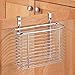 iDesign Axis Metal Over the Cabinet Storage Organizer, Waste Basket, for Aluminum Foil, Sandwich Bags, Cleaning Supplies, Garbage Bags, Bath Supplies, 5