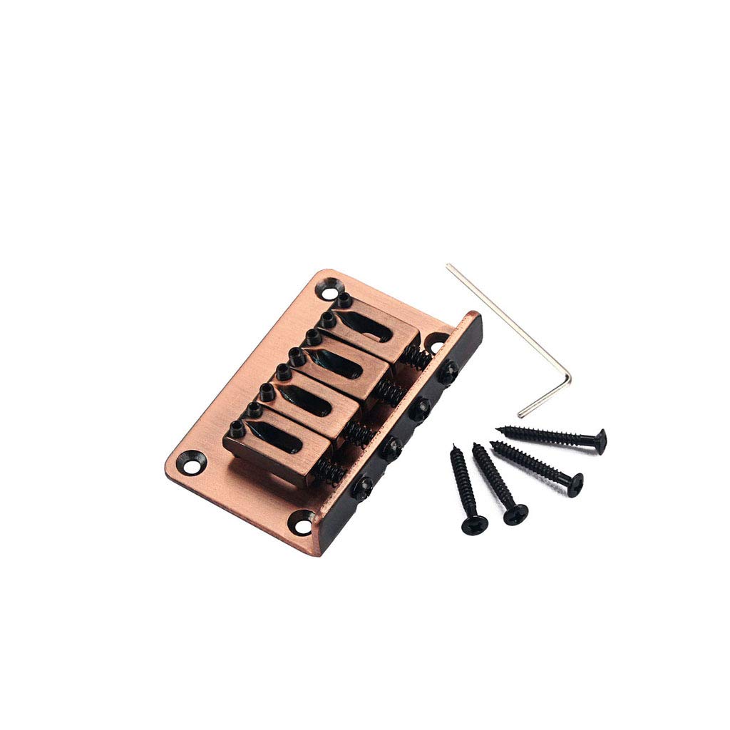 Alnicov 4 String Ukulele bridge for cigar box Guitar Ukulele red cooper Guitar Parts and Accessories