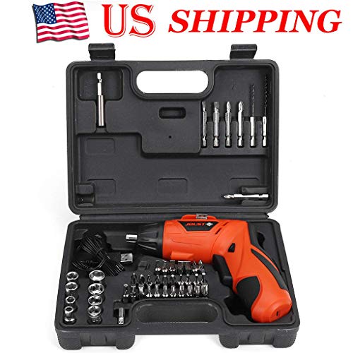 Samoii Cordless Screwdriver, Electric Screwdriver, 4.2V 500mAh Li-ion with Battery Indicator, 45PC Free Accessories, USB Rechargeable, Lightweight and Easy for Small Home Projectsã€USAã€‘