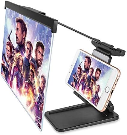 JIAX 3D Mobile Phone Screen Magnifier 12 Inch, HD Mobile Phone Amplifier with Foldable Stand Holder 2-in-1 Portable Phone Magnifier Screen with Split Design for All Smartphone