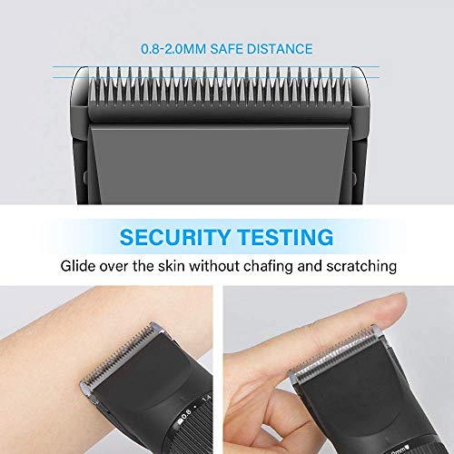 Haarschneider, Newday Haarschneider Herren Profi Haarschneidemaschine Elektrischer Bartschneider Haartrimmer Präzisionstrimmer Männer Wiederaufladbare USB, 2 Batterien Wiederaufladbar, 4 Kämm, Schwarz