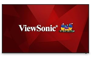 ViewSonic CDE7512 75" 4K UHD Commercial Display with VESP, Wireless Screen Sharing, USB Wi-Fi Capabilities, RJ45, HDMI, USB C,Black