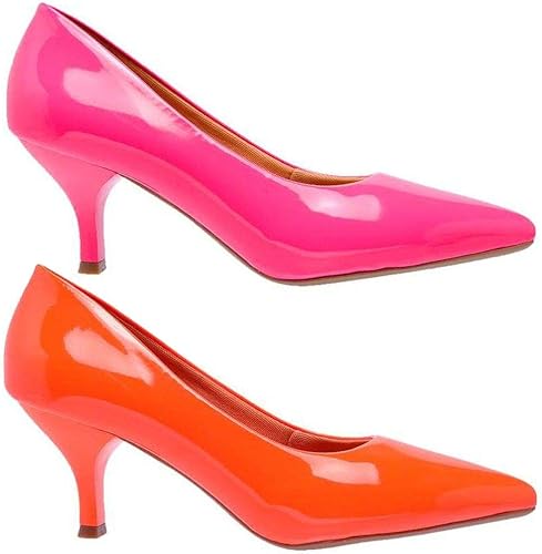 scarpin pink salto baixo