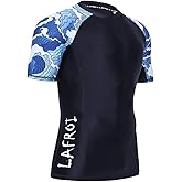 LAFROI Men's Long Sleeve UPF 50+ Baselayer Skins Performance Fit Compression Rash Guard-CLY02D