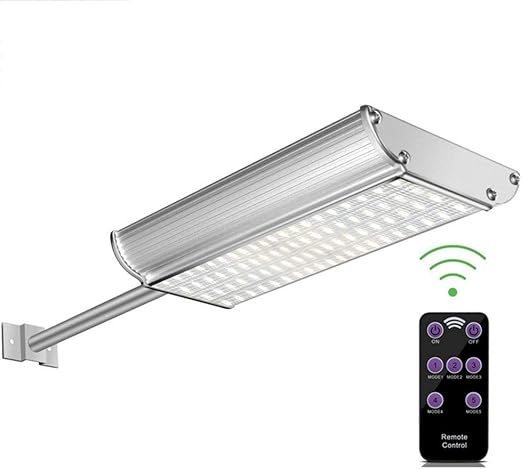 Luces Solares LED Exterior con Sensor Movimiento,Lacyie 70LED 1100LM Lámpara Solares Exterior Jardín con Mando a Distancia,Focos Solares Impermeable ...