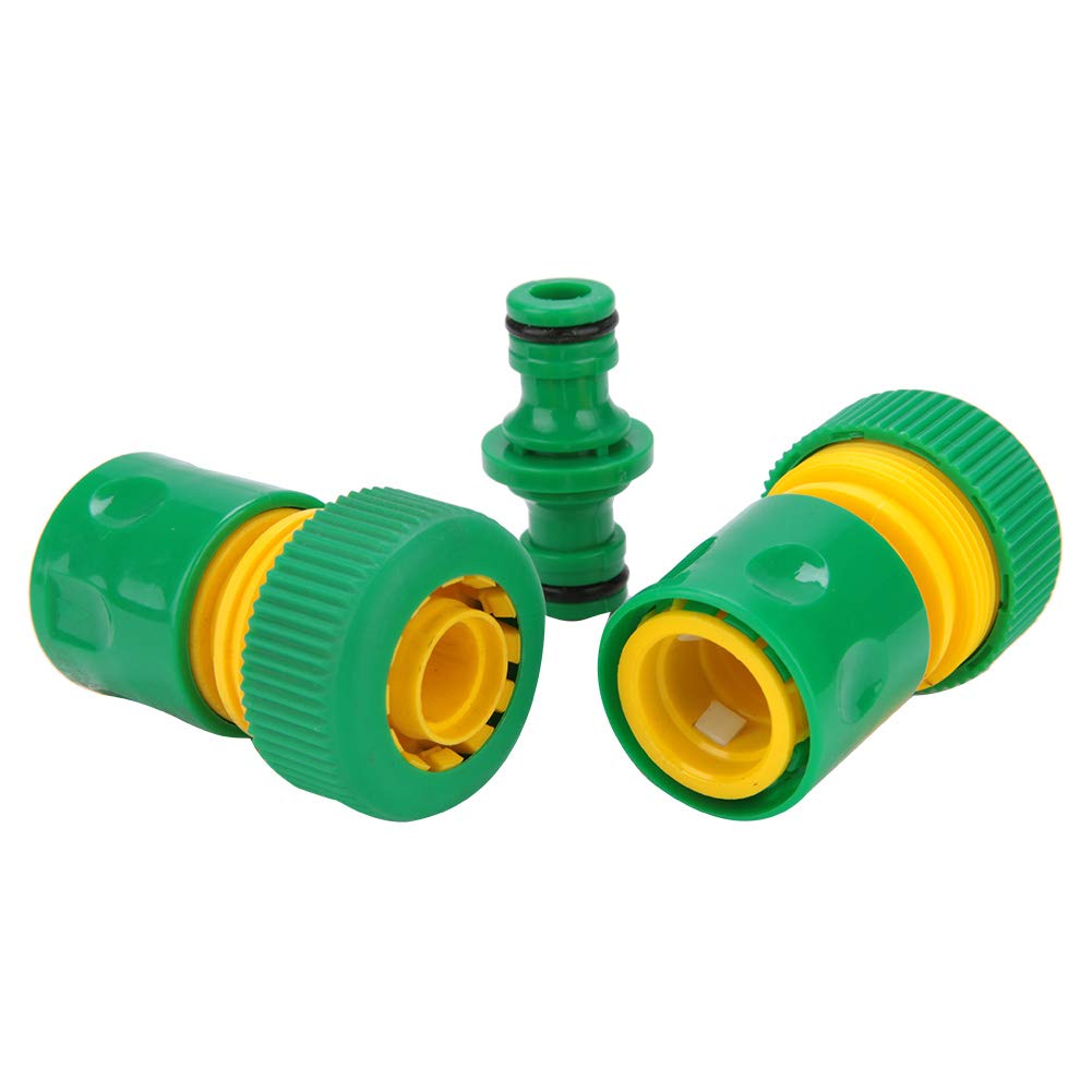Fdit 3Pcs 3/4 Hose Quick Connector Adapter Hose Repair Connector for Home Garden Hose Repairing Tool