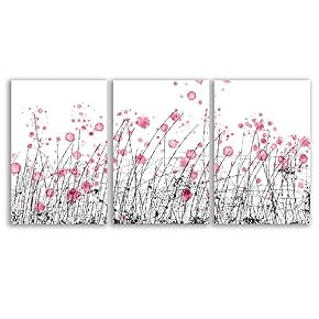 Lines Painting Wall Bedroom Living House x 3 Panels