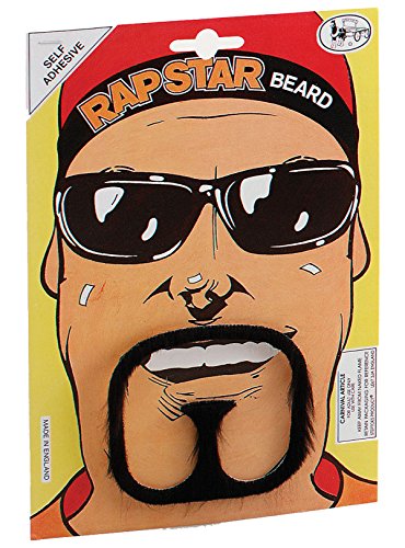 Fancy Dress Party Costume Accessory Fake Facial Hair Ali G Style Rap Star Beard