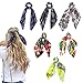 6Pcs Floral Print Hair Scrunchies Satin Elastic Hair Bands Hair Scarf Bohemian Style Ponytail Holder Ties Vintage Hair Accessories for Women Girls