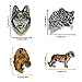 13pcs Assorted Lion Tiger Leopard Wolf Deer Eagle Embroidered Safri Animal Patches Sew Iron on Applique Badge (Assorted)