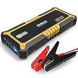 [PD 60W fit MacBook] GOOLOO 1500A Peak SuperSafe Car Jump Starter Quick Charge 3.0 Auto Battery Booster Power Pack, Power Delivery 60W USB Type-C Portable Phone Charger with Dual USB Ports