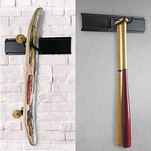 Wall Mount Storage Rack System Garage Hooks (2 Double Hanger, Small Set) - Thumbnail 7