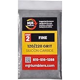 MJR Tumblers 120/220 Grit Silicon Carbide Rock Tumbler Grit, Fine Stage 2 Rock Polishing Grit 2 lb, Stone Polishing Compound for Rotary &amp; Vibratory Tumblers, Lapidary Supply
