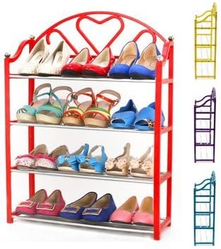 4 Tier Stack Shoes Display Storage Organizer Rack Stand Shelf Holder Unit Shelves