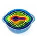 HULLR 8-Piece Measuring Mixing Bowl Set, Colorful Stackable Bowls For Baking Cooking & More