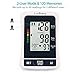 Blood Pressure Monitor, Upper Arm Cuff, Clinical Accuracy, 2 User Mode, 120 Memories, FDA Approved, 8.6 to 14.2 Inches