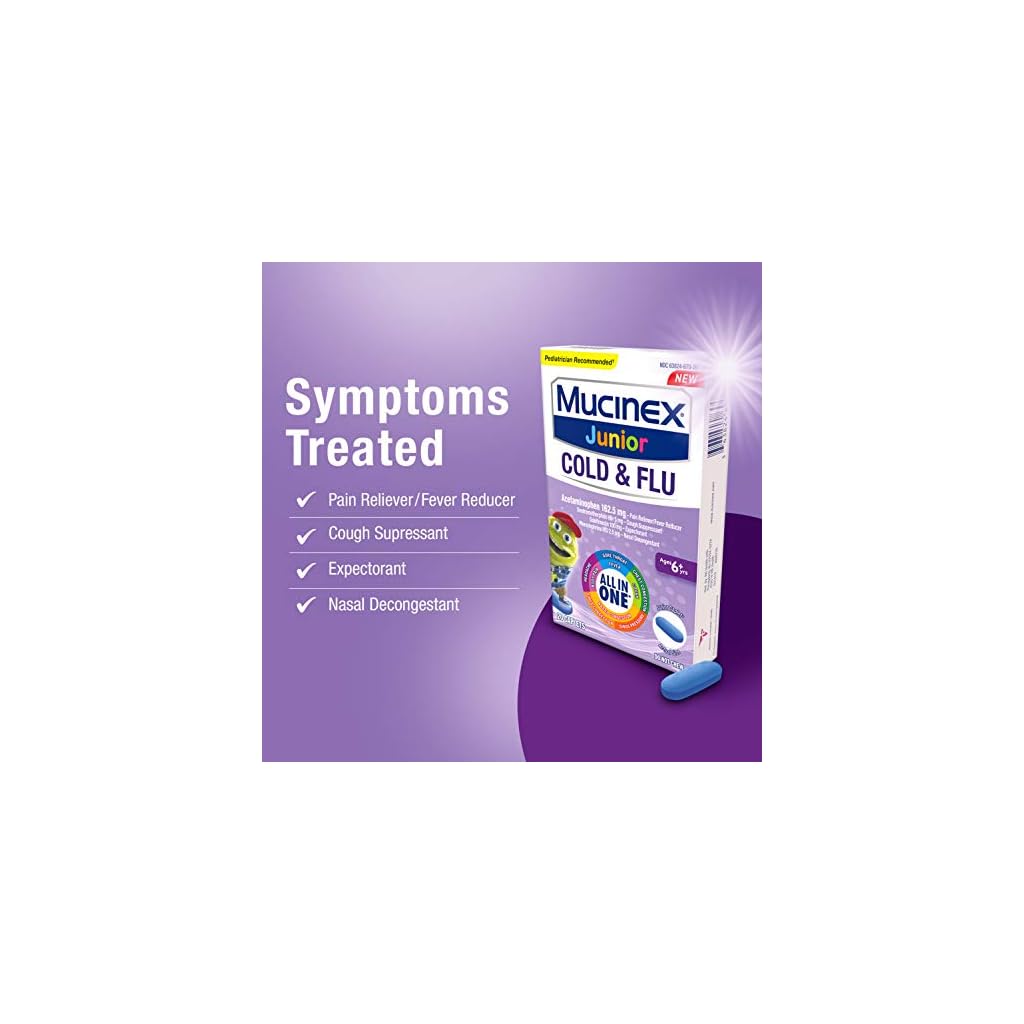 Nasal Decongestant, Cough Suppressant & Expectorant, Mucinex Junior