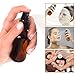 Olilia 1 oz Amber Glass Spray Bottles with Black Fine Mist Sprayer Pack of 12, Mini Funnel and Transfer Pipettes included