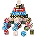 AUSTOR 50 Pieces 6 Sided Game Dice Set 5 Pearl Colors Square Corner Dice for Tenzi, Farkle, Yahtzee, Bunco or Teaching Math with Velvet Pouch