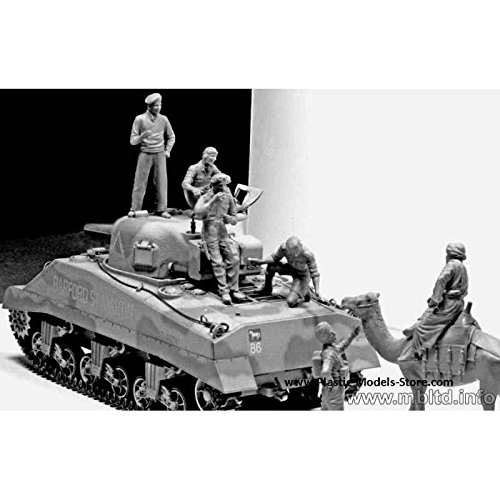 Master Box Models 1/35 British Troops in Northern Africa, WWII - 6 Figures Set with Camel