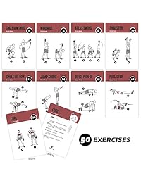 Pesa rusa (Tarjetas de ejercicio Gimnasio en casa Entrenamiento HIIT rutinas Guía de entrenamiento de fuerza para construir Músculo Total Body Fitness Entrenamiento Culturismo Tarjetas Personales de aprender KB se mueve 3.5"x5" quemar grasa