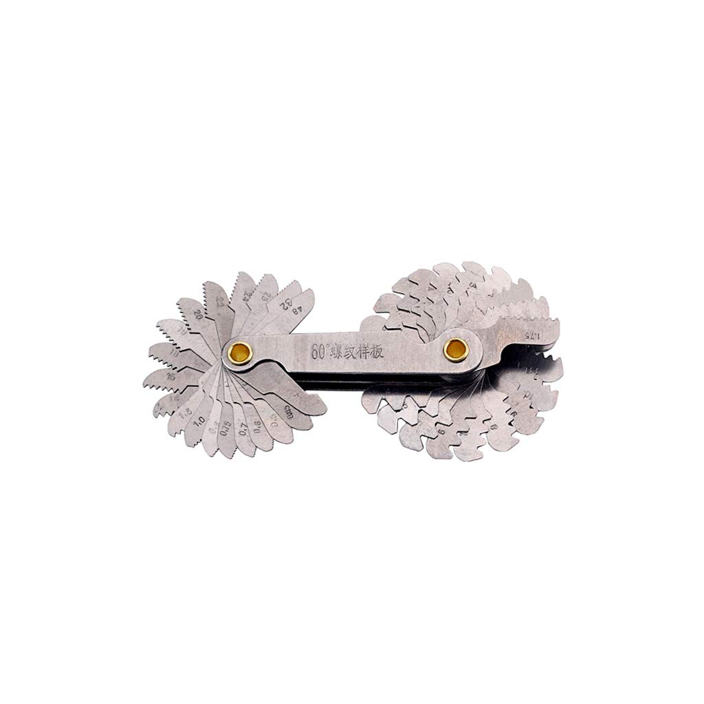 Alnicov Thread Gauges,Screw Thread Pitch Gauge Tools Stainless Steel Metric Screw Pitc Portable Measuring Gauge Tool Set