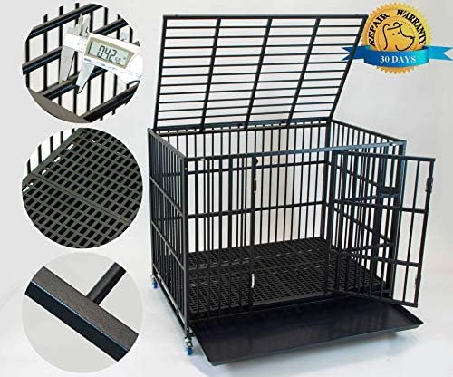 Homey Pet 43" Bar Style Extra Heavy Duty Cage with Tray and Casters