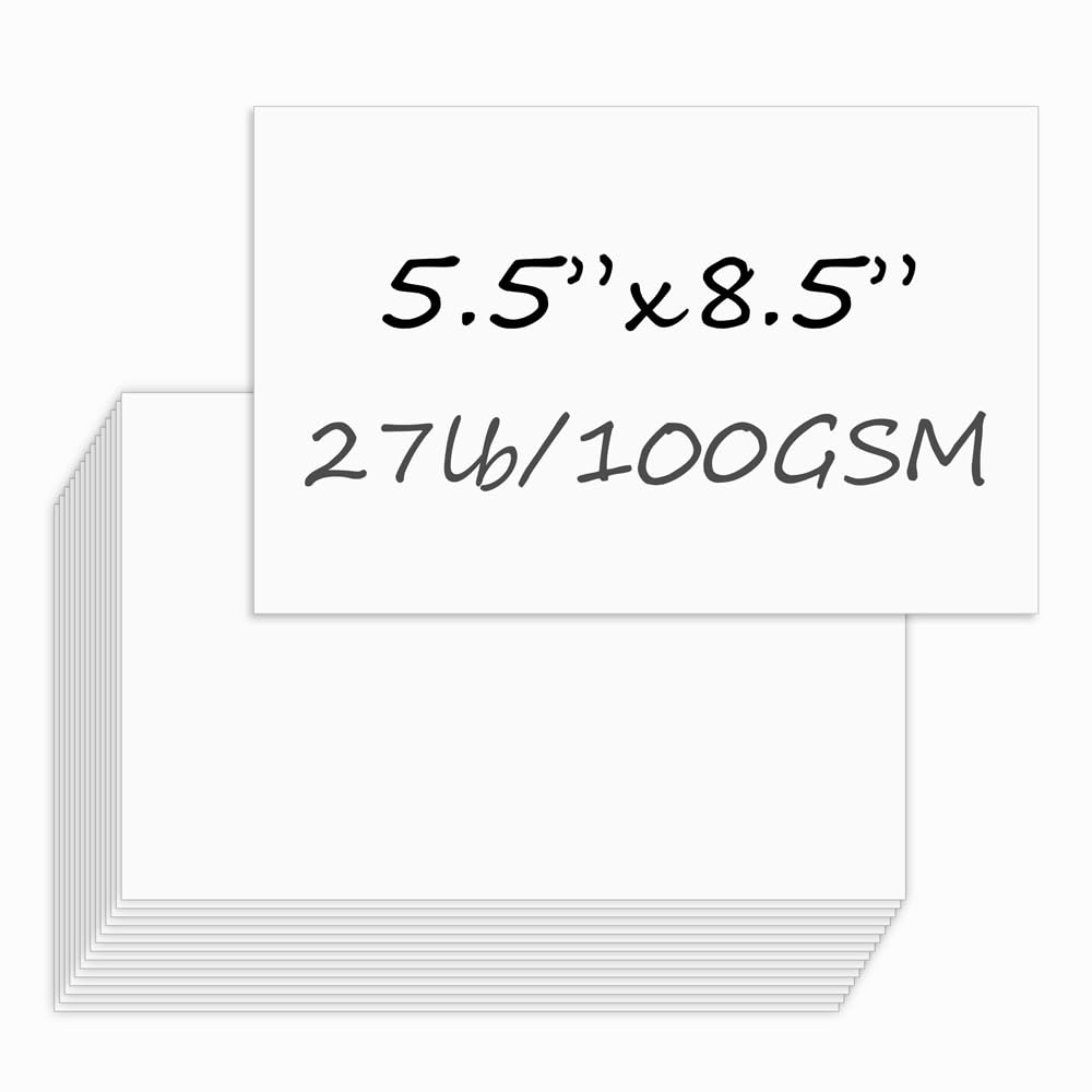 Photo 1 of Half Letter Size Paper, 5.5"x8.5, 100gsm, White, 300 Sheets