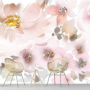 signwin Wall Mural Flowers and Leaves Removable Self-Adhesive...