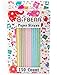 Gifbera 150-Count Biodegradable Paper Straws Colorful Chevron-Striped 7.75