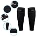 CM Youth Teenager Shin Guard Sleeves, 1 Pair, Black Color, with Marble Pattern Drawstring Pouch Bag
