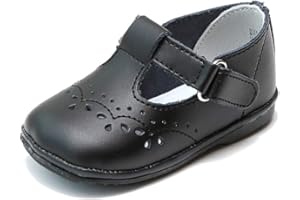 L'AMOUR Birdie Leather T-Strap Stitched Mary Jane | Baby Shoes