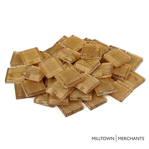 image for Milltown Merchants™ ¾ Inch (20mm) Gold Van Gogh Mosaic Tile - Bambo